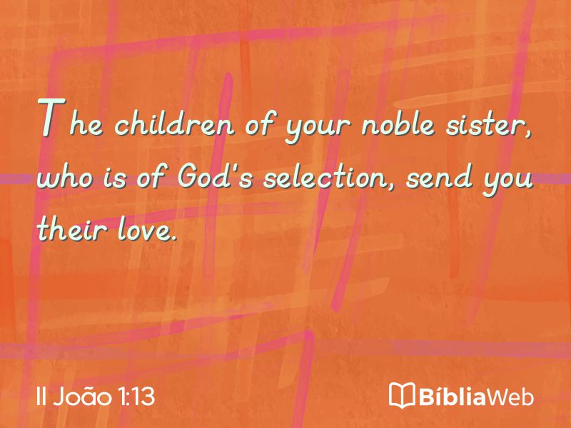 II João 1:13 em imagem para compartilhar
