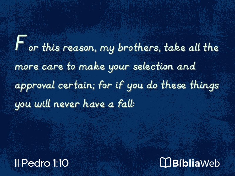 II Pedro 1:10 em imagem para compartilhar