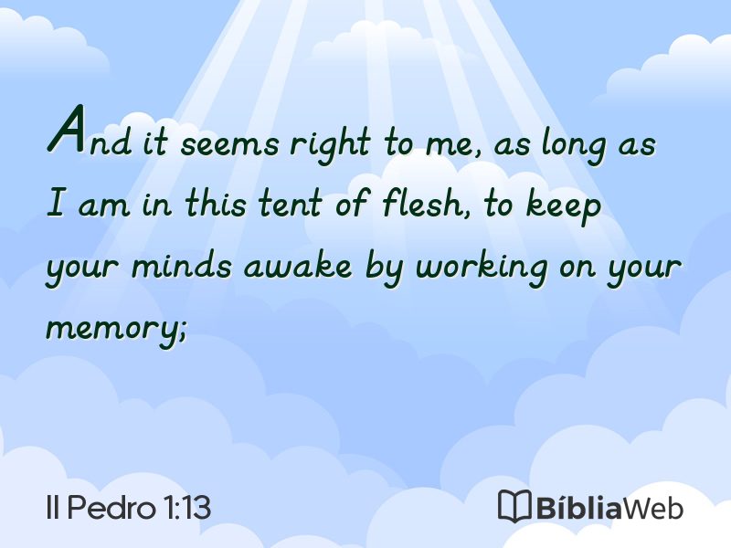 II Pedro 1:13 em imagem para compartilhar