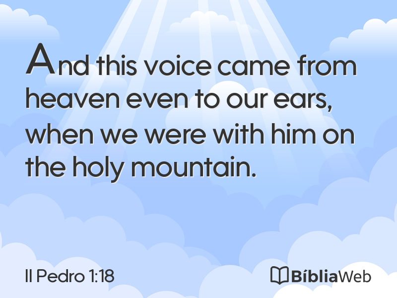II Pedro 1:18 em imagem para compartilhar