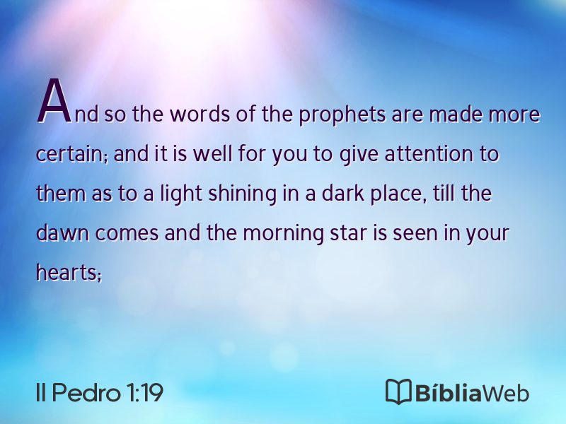 II Pedro 1:19 em imagem para compartilhar