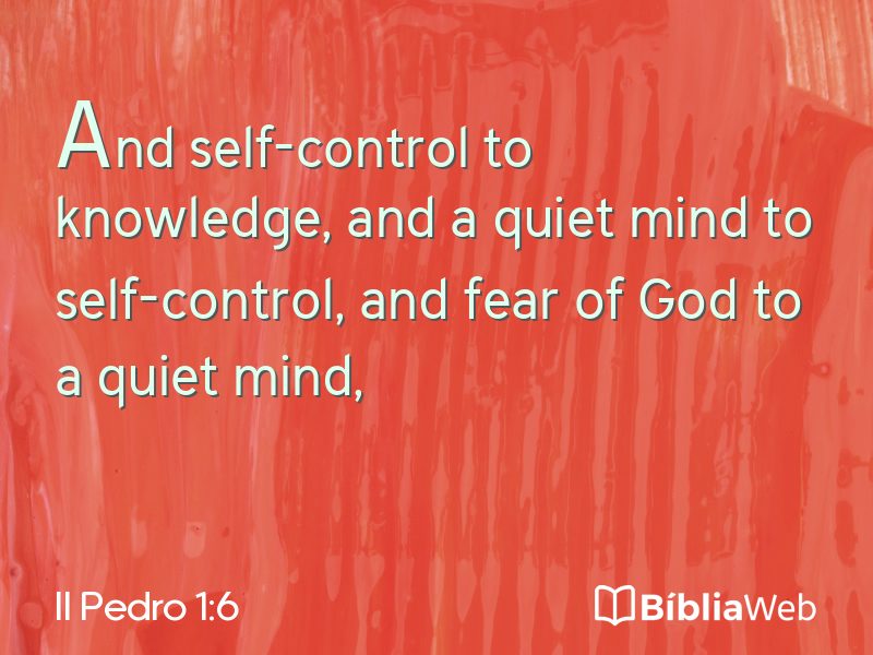 II Pedro 1:6 em imagem para compartilhar