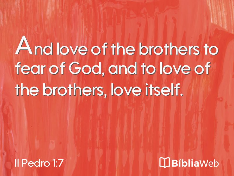 II Pedro 1:7 em imagem para compartilhar