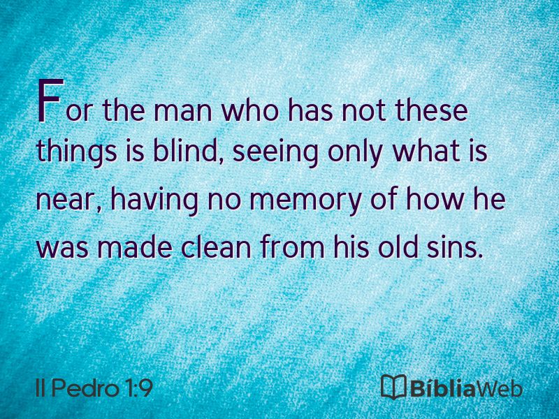 II Pedro 1:9 em imagem para compartilhar