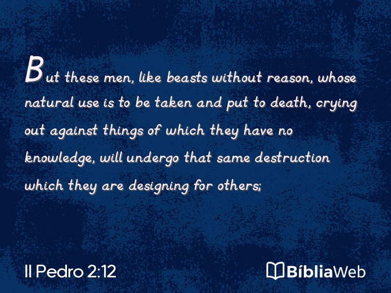 II Pedro 2:12 em imagem para compartilhar