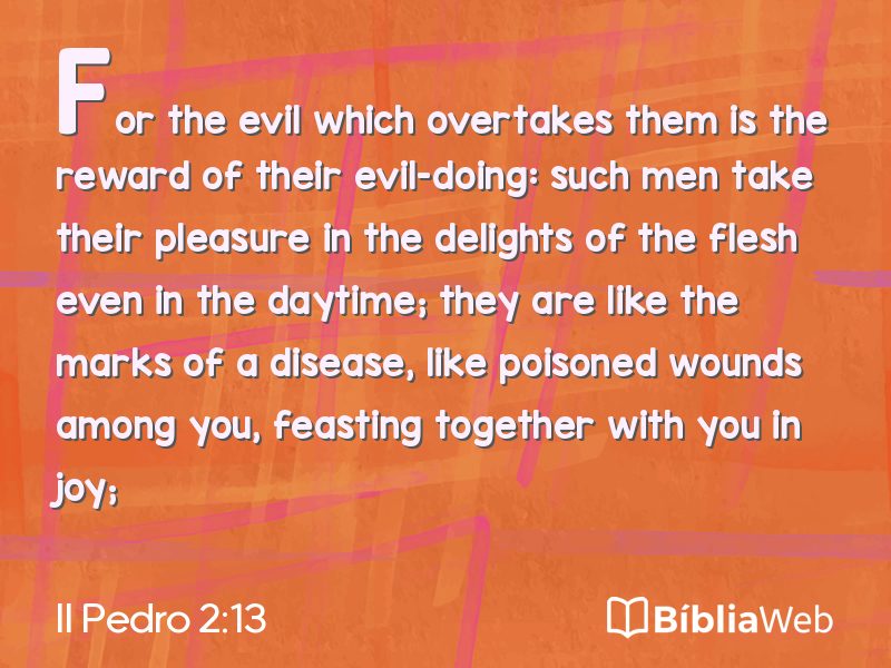 II Pedro 2:13 em imagem para compartilhar
