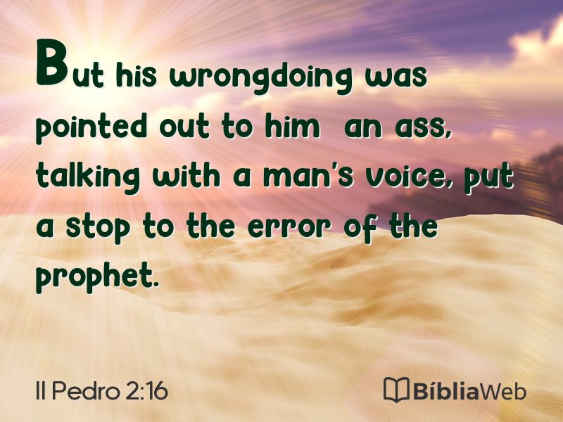 II Pedro 2:16 em imagem para compartilhar