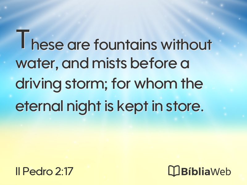 II Pedro 2:17 em imagem para compartilhar