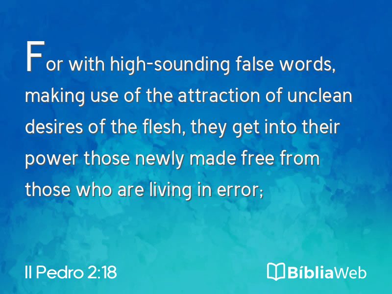 II Pedro 2:18 em imagem para compartilhar