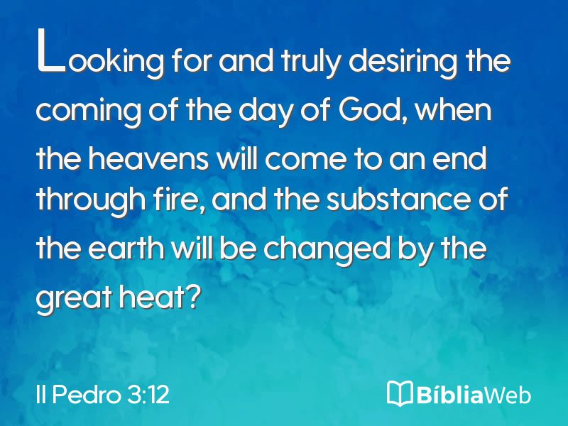 II Pedro 3:12 em imagem para compartilhar