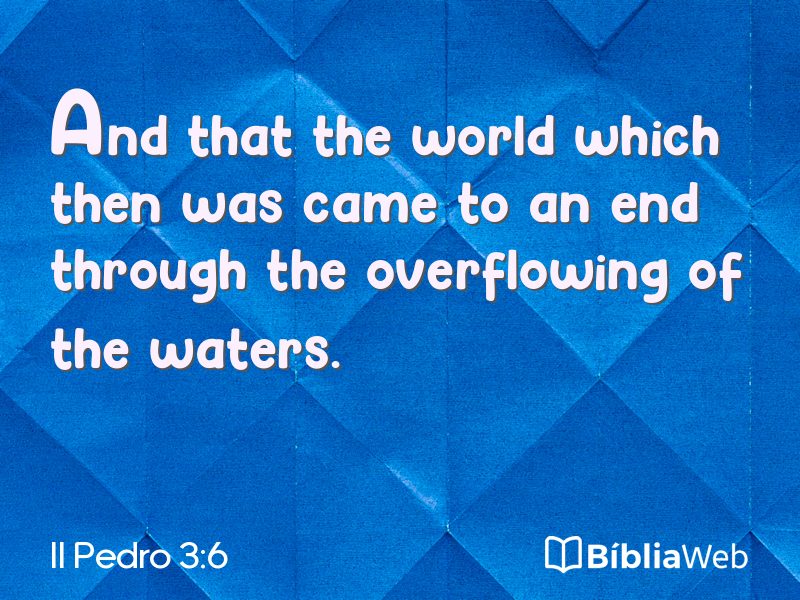 II Pedro 3:6 em imagem para compartilhar