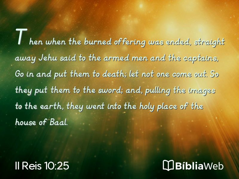 II Reis 10:25 em imagem para compartilhar