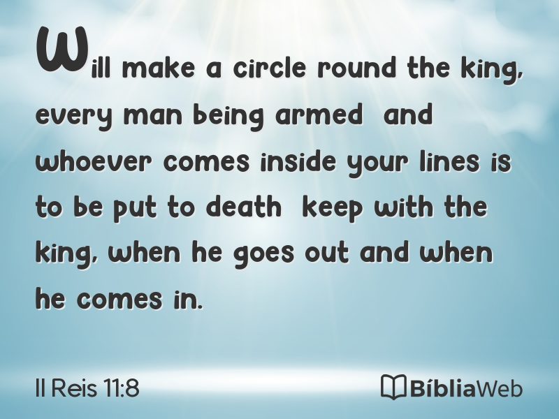 II Reis 11:8 em imagem para compartilhar