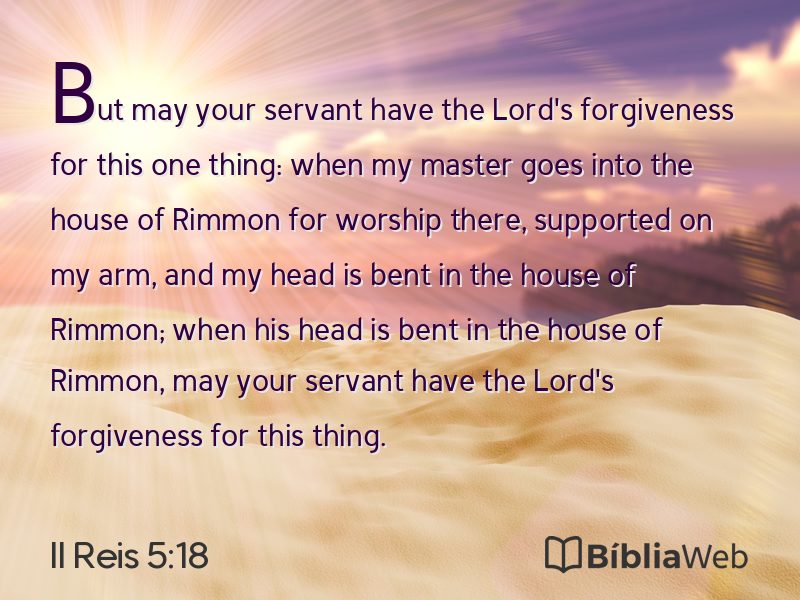 II Reis 5:18 em imagem para compartilhar