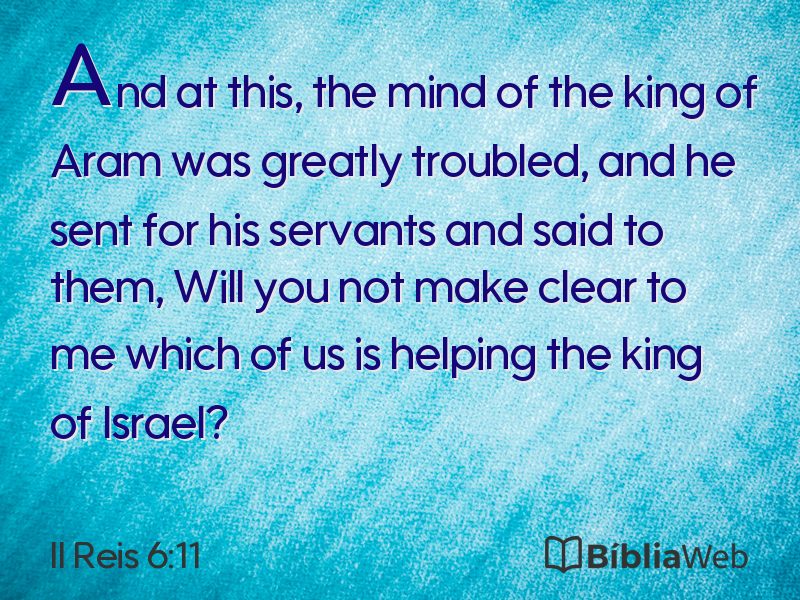 II Reis 6:11 em imagem para compartilhar