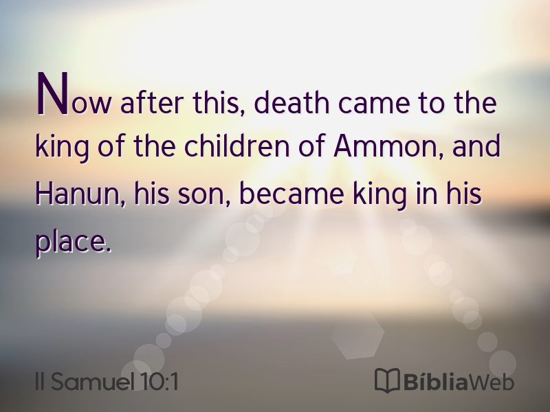 II Samuel 10:1 em imagem para compartilhar