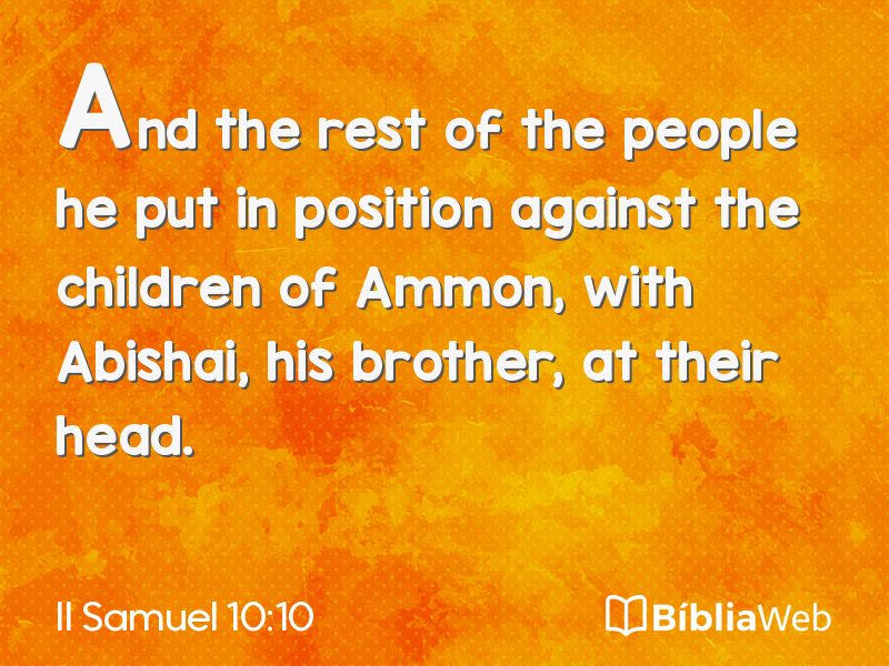II Samuel 10:10 em imagem para compartilhar