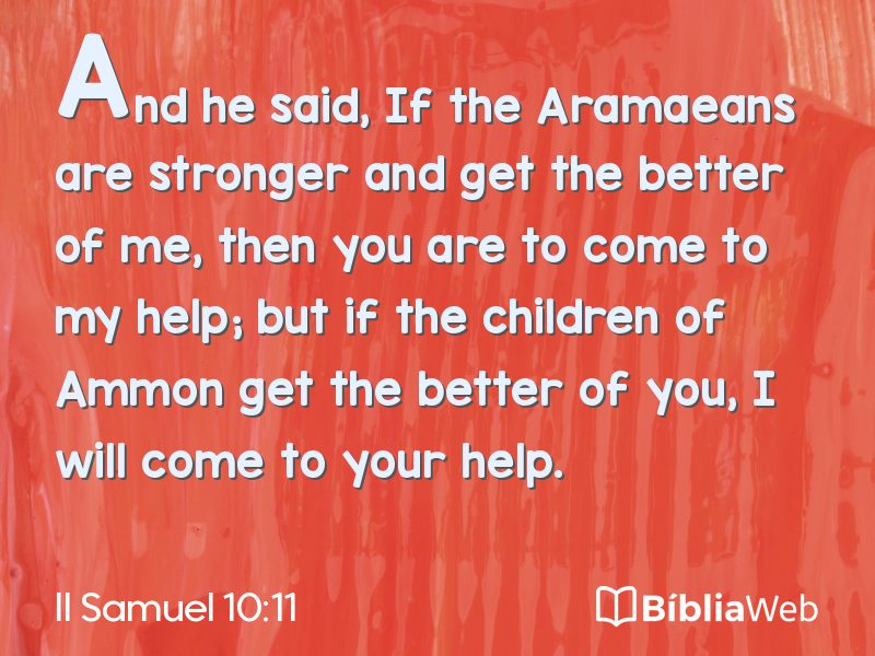 II Samuel 10:11 em imagem para compartilhar