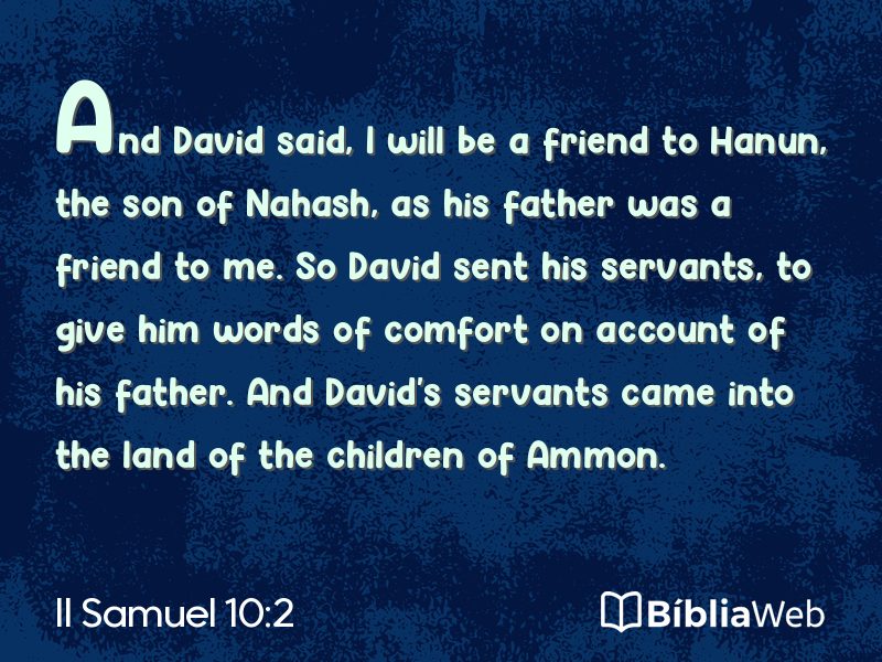 II Samuel 10:2 em imagem para compartilhar
