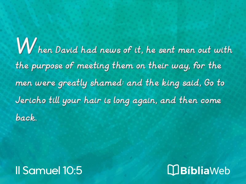II Samuel 10:5 em imagem para compartilhar