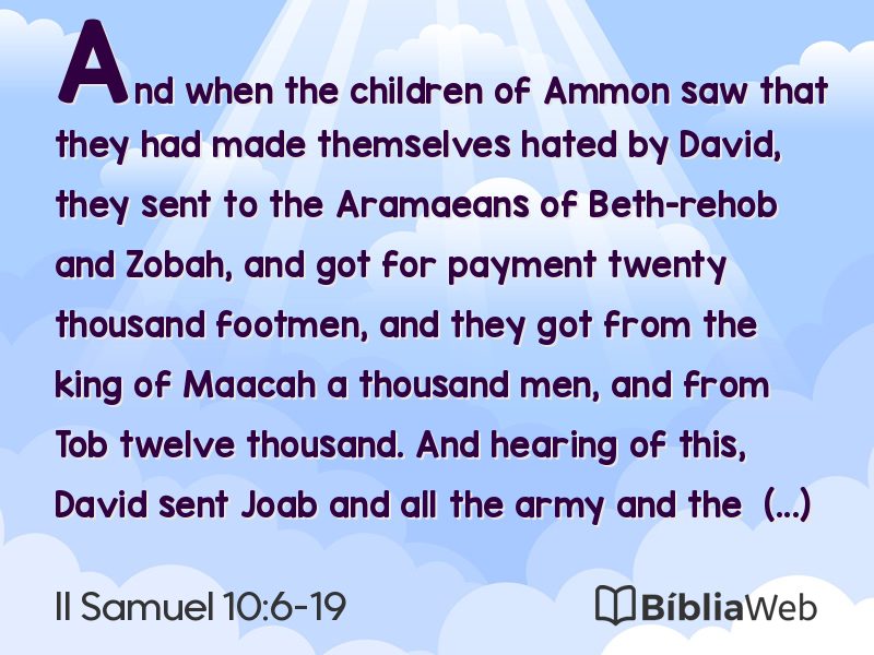 II Samuel 10:6-19 em imagem para compartilhar