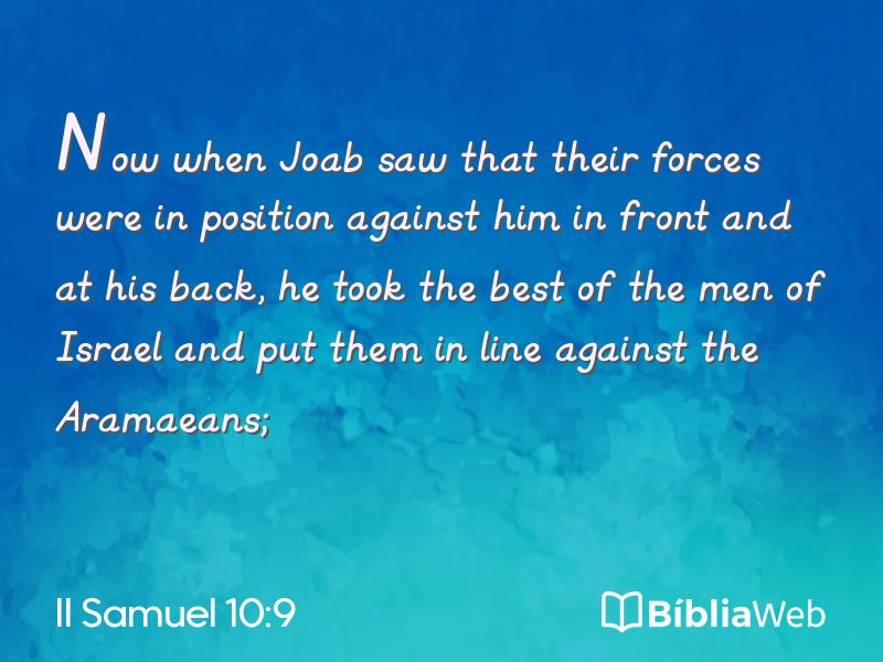 II Samuel 10:9 em imagem para compartilhar