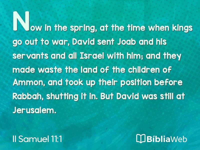 II Samuel 11:1 em imagem para compartilhar