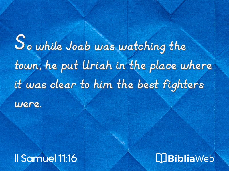 II Samuel 11:16 em imagem para compartilhar