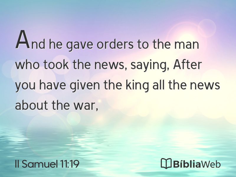 II Samuel 11:19 em imagem para compartilhar