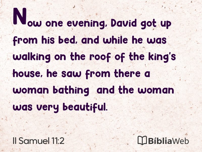 II Samuel 11:2 em imagem para compartilhar