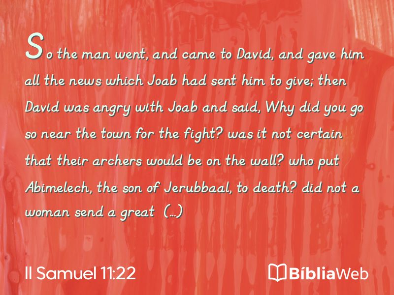 II Samuel 11:22 em imagem para compartilhar