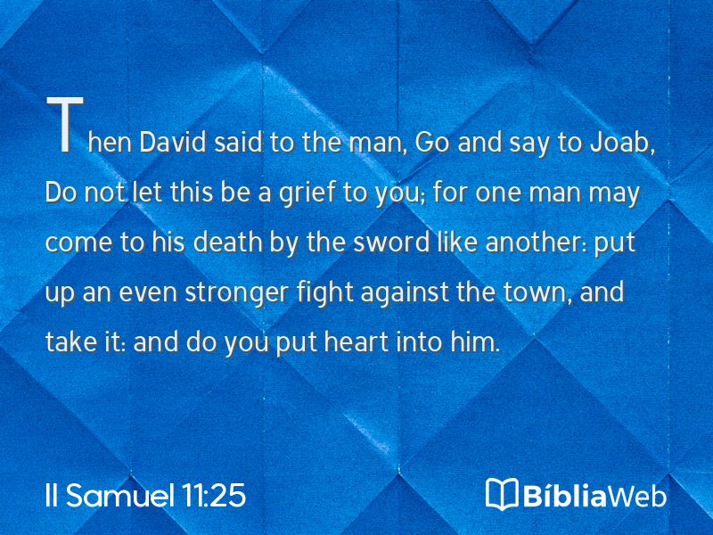 II Samuel 11:25 em imagem para compartilhar
