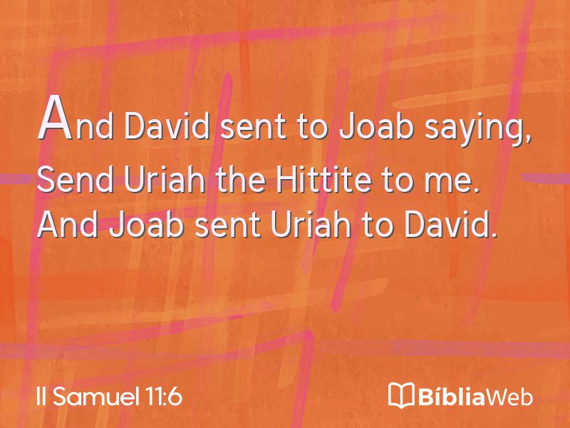 II Samuel 11:6 em imagem para compartilhar