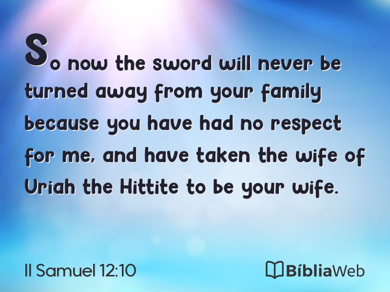 II Samuel 12:10 em imagem para compartilhar