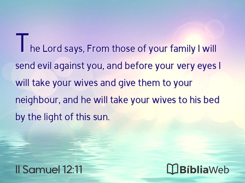 II Samuel 12:11 em imagem para compartilhar