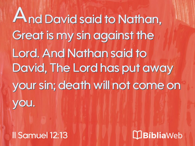 II Samuel 12:13 em imagem para compartilhar