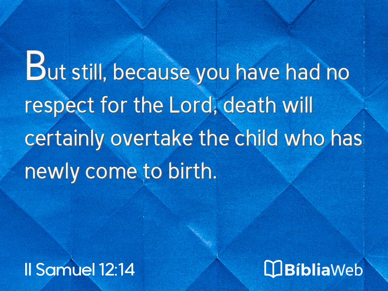 II Samuel 12:14 em imagem para compartilhar