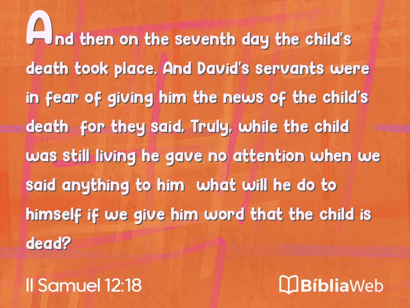 II Samuel 12:18 em imagem para compartilhar