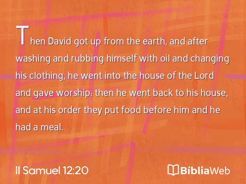 II Samuel 12:20 em imagem para compartilhar