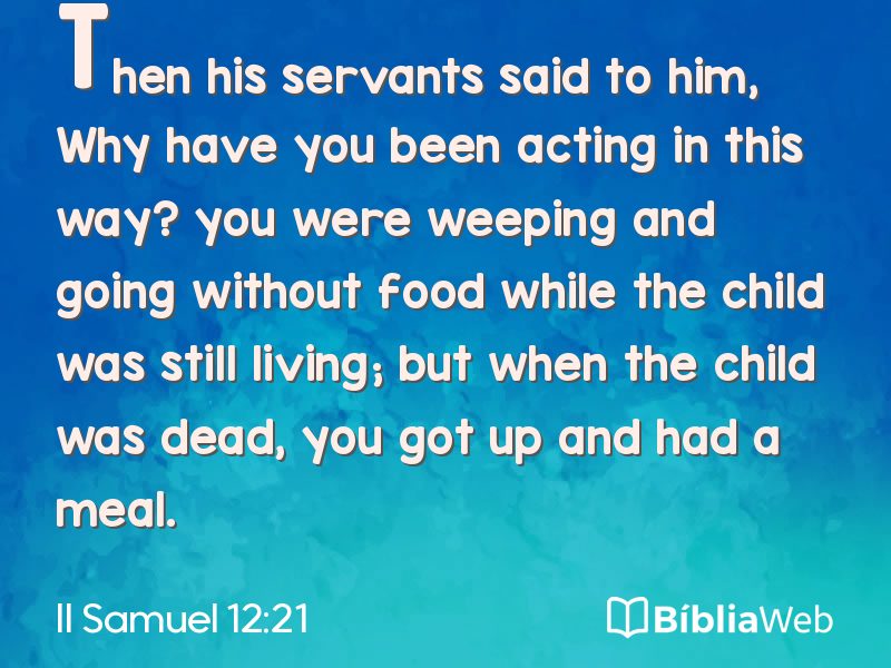 II Samuel 12:21 em imagem para compartilhar