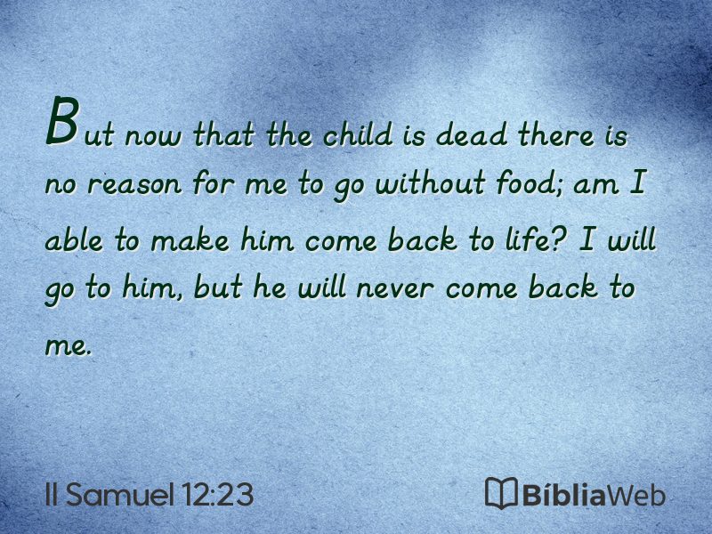 II Samuel 12:23 em imagem para compartilhar