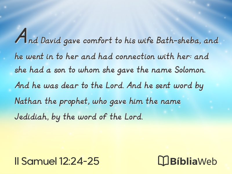 II Samuel 12:24-25 em imagem para compartilhar