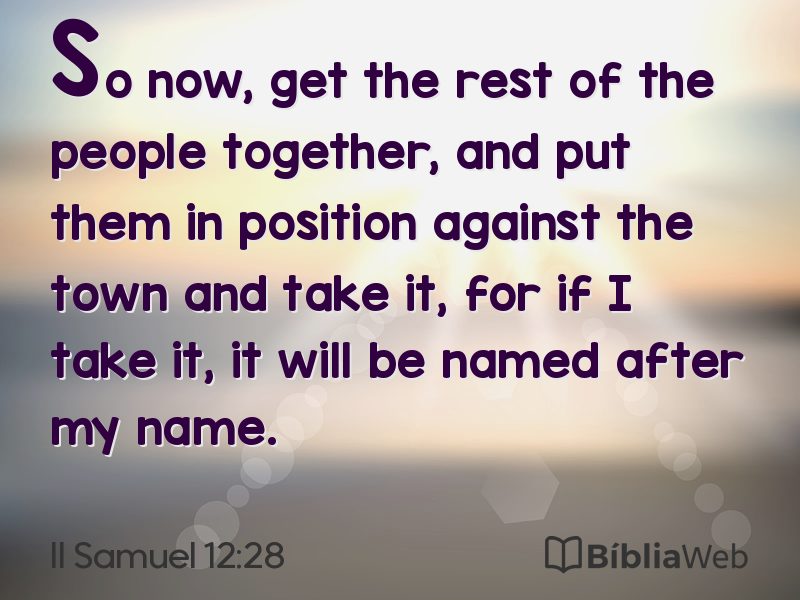 II Samuel 12:28 em imagem para compartilhar