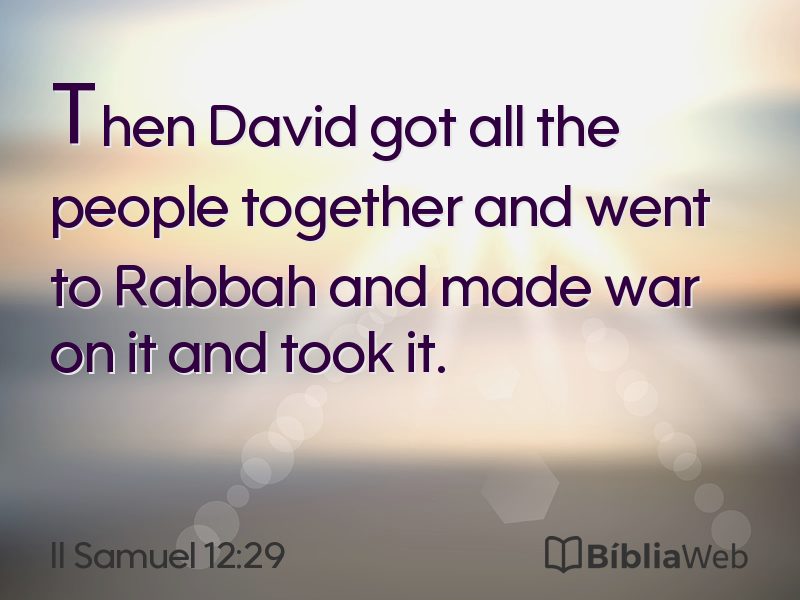II Samuel 12:29 em imagem para compartilhar