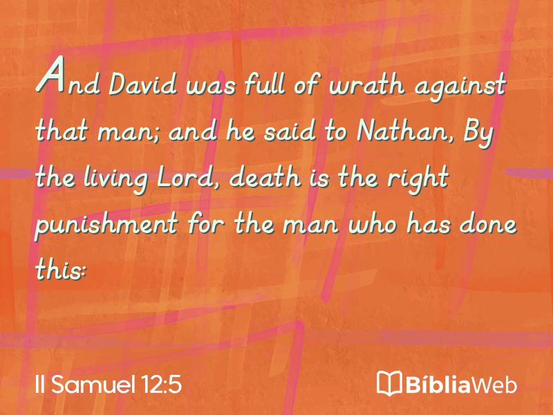 II Samuel 12:5 em imagem para compartilhar