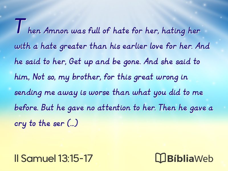 II Samuel 13:15-17 em imagem para compartilhar