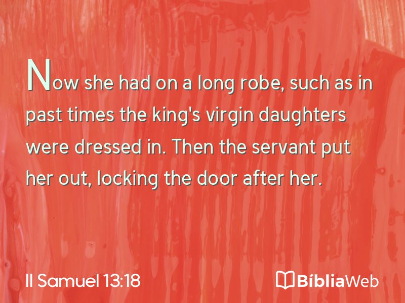 II Samuel 13:18 em imagem para compartilhar