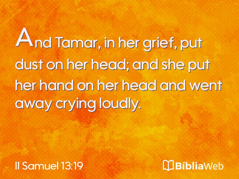 II Samuel 13:19 em imagem para compartilhar