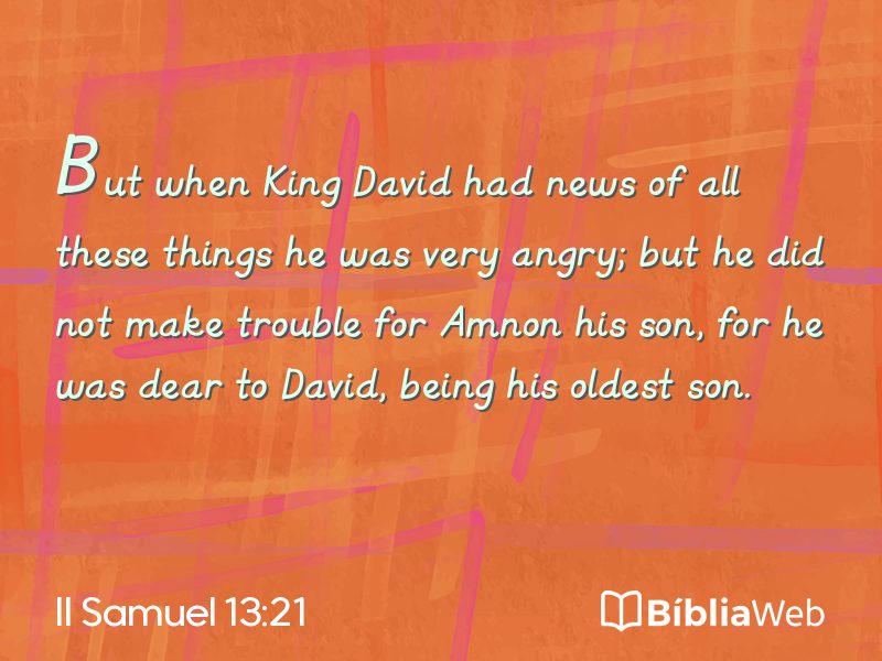 II Samuel 13:21 em imagem para compartilhar
