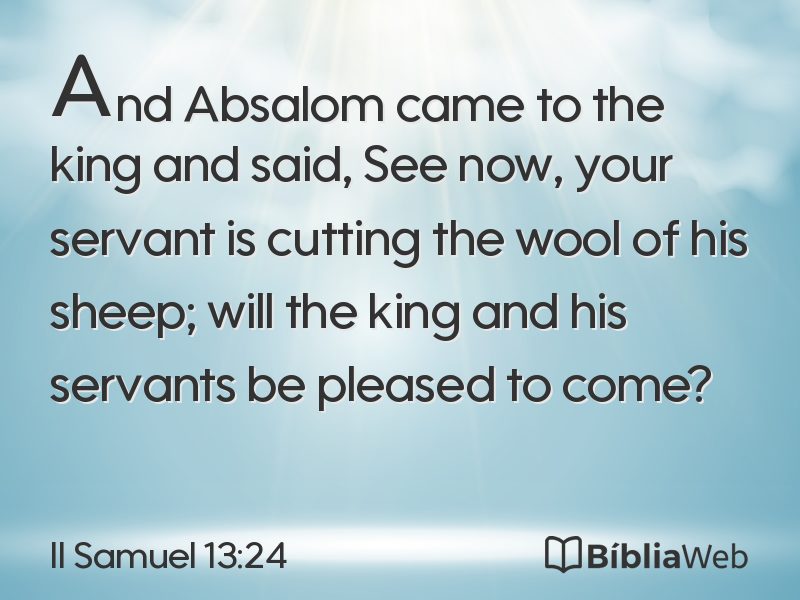 II Samuel 13:24 em imagem para compartilhar